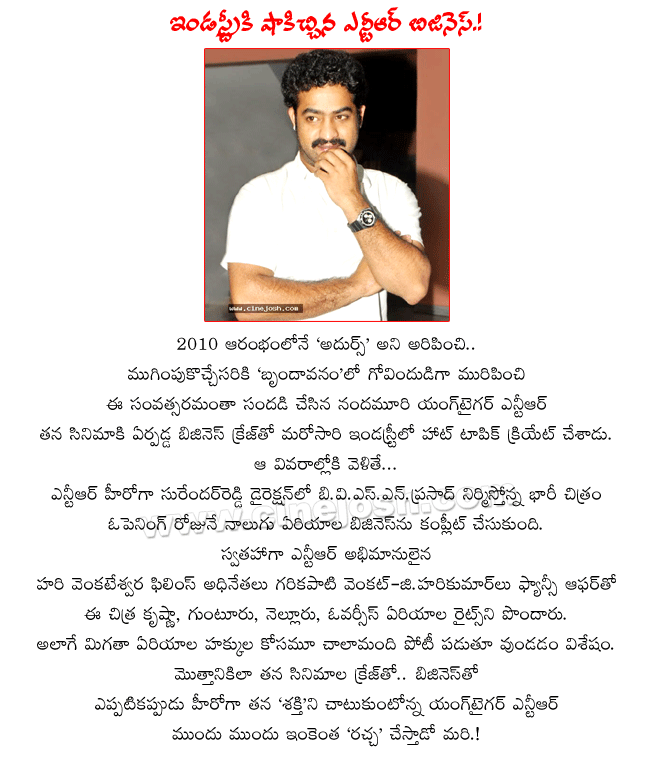 nandamuri young tiger ntr next flick rachcha,jr.ntr and surenderreddy combo,oosaravelli title for jr.ntr,telugu movie rachcha,ntr and tamanna paired up for rachcha,tamanna with jr.ntr,producer b.v.s.n.prasad,music devisri prasad for jr.ntr film  nandamuri young tiger ntr next flick rachcha, jr.ntr and surenderreddy combo, oosaravelli title for jr.ntr, telugu movie rachcha, ntr and tamanna paired up for rachcha, tamanna with jr.ntr, producer b.v.s.n.prasad, music devisri prasad for jr.ntr film